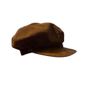 Liz Claiborne Hat Brown Cotton With Suede Brim One Size
